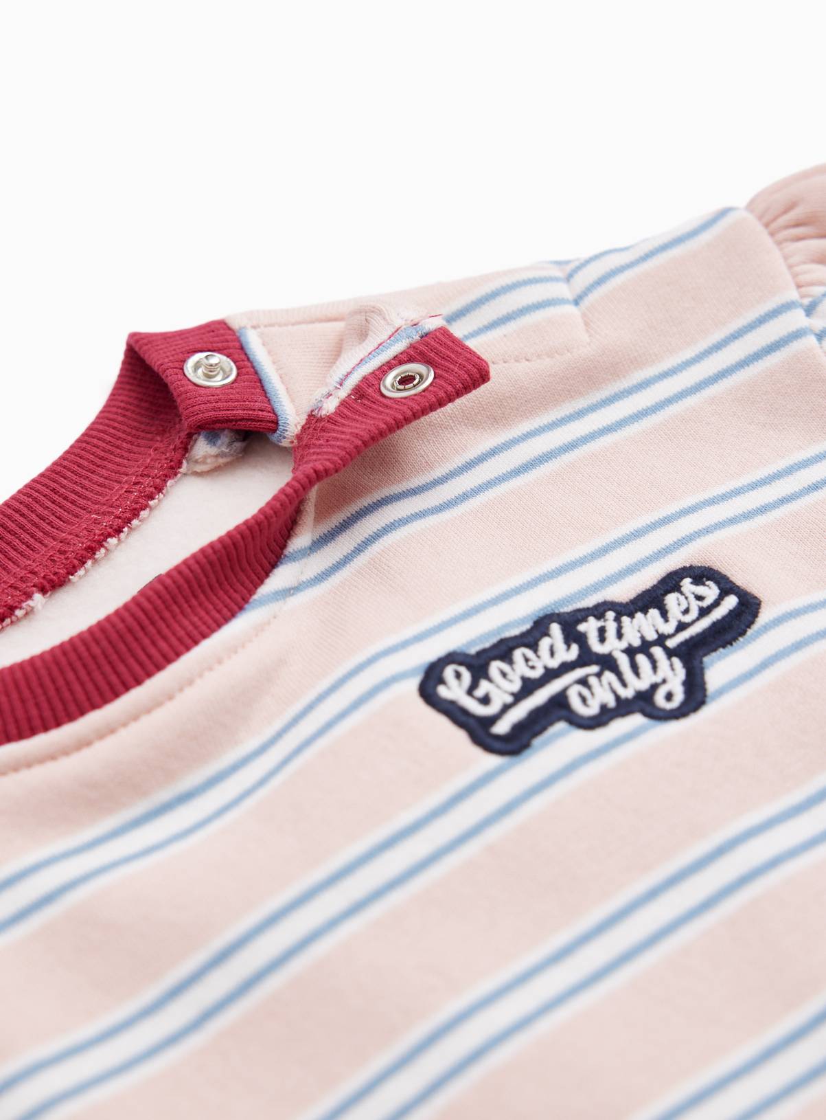 Pink Stripe Sweatshirt & Tights Set 18-24 months - Image 2